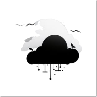 cloud graphic Posters and Art